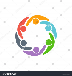 Teamwork People Logo. Vector Design #people #social ...
