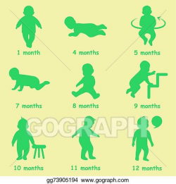Vector Illustration - Baby development icon. Stock Clip Art ...