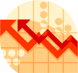 Data Analysis Chart Growth Arrows - Vector Image