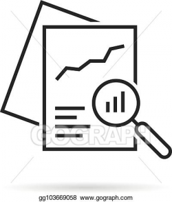 Vector Stock - Black linear document like auditing. Clipart ...