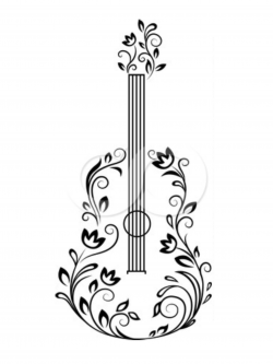 Classical Guitar Drawing at PaintingValley.com | Explore ...