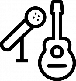Guitar And Mic Svg Png Icon Free Download (#563951) - OnlineWebFonts.COM