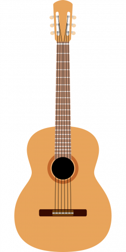 Acoustic guitar light brown musical instrument drawing free image