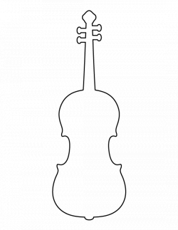 Violin pattern. Use the printable outline for crafts, creating ...