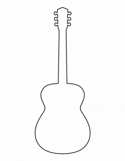 28+ Collection of Guitar Clipart Outline | High quality, free ...