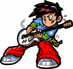 Rock music Rockstar Clip art - Hand-painted guitar rock boy pattern ...