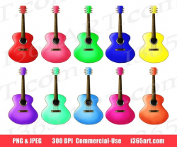 50% OFF Guitars Clipart, Guitar Clip art, Rock star, Acoustic Guitar, Rock  and Roll, Wooden Guitar, Printable, PNG, Download, Commercial
