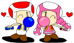 Toad and Toadette Bubble Gum Pack by PokeGirlRULES on DeviantArt