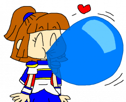 Arle Nadja Blowing Blue Bubble Gum by PokeGirlRULES on DeviantArt