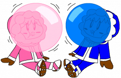 Popo and Nana Blow a Color Bubble Gum by PokeGirlRULES on DeviantArt