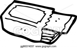 Vector Art - Cartoon packet of chewing gum. EPS clipart ...