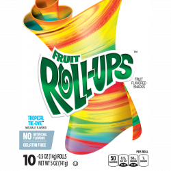 Betty Crocker Fruit Roll-Ups Tropical Tie-Dye, 10 ct, 5 oz - Walmart.com