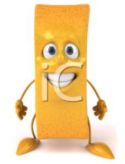 A Yellow Smiling Stick of Gum - Clipart