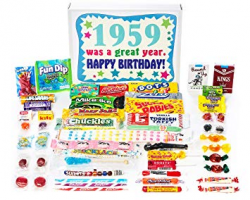 Woodstock Candy ~ 60th Birthday Gift Box Retro Vintage Candy Assortment  from Childhood for 60...