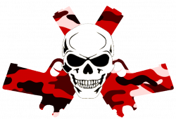 Skull In Guns Red Camo | Free Images at Clker.com - vector clip art ...
