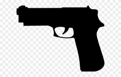Gun Shot Clipart Black And White - Custom Gun Silhouette ...