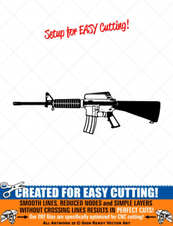Detailed AR15 Rifle-Gun Clipart -Vector Clip Art Graphics-Digital  Download-Cut Ready Files-CNC-Vinyl Sign Design-eps, ai, svg, dxf, png, pdf
