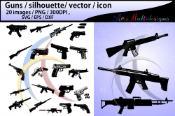 gun silhouette svg guns gun clipart nerf guns nerf gun clipart silhouette  High Quality svg format EPS PNG SVG DXf - vector