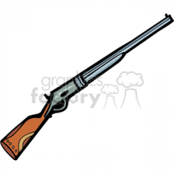 A Rifle with a Wooden Stock clipart. Royalty-free clipart # 374218