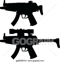 Vector Illustration - Two automatic guns. Stock Clip Art ...