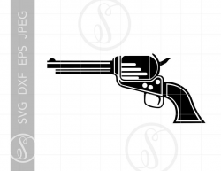 Six Shooter SVG Download | Vector Pistol Clipart | Six Shooter Gun  Silhouette Cut File | Cowboy Svg Jpg Eps Pdf Png SC874
