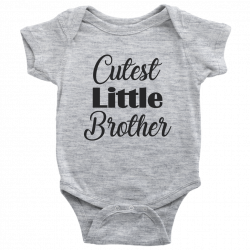 Cutest Little Brother Infant Bodysuit or T-shirt | Chic Baby Cakes
