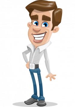 Cartoon vector character of a male with shirt and jeans. Suitable ...