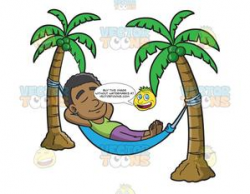 A Black Guy Relaxing In A Hammock