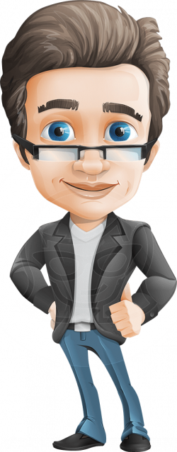 Smart businessman vector character with glasses. Comes with .ai ...