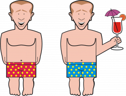 Clipart - Twins In Bathing Shorts