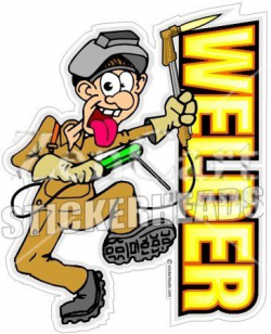WELDER Cartoon Guy Union - Sticker | Weld MotherF_____ ...