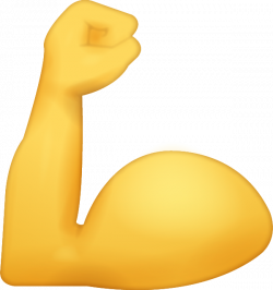 Download Flexed Biceps Iphone Emoji Icon in JPG and AI | Emoji Island