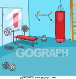 Vector Art - Gym room. EPS clipart gg66748959 - GoGraph