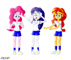 Commission) Girls in gym outfits by Dieart77 on DeviantArt