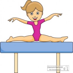 Gymnastics Clip Art | Download gymnastics_girl_balance_beam | Frog ...