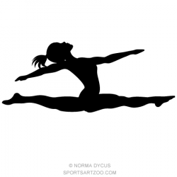 Gymnast Split Silhouette | Gymnastics in 2019 | Gymnastics ...