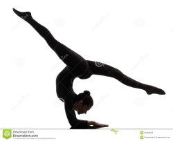 Gymnastics Silhouette Clipart | ... practicing gymnastic ...