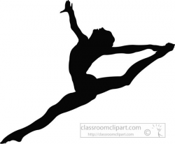Gymnastics Clipart Clipart- silhouette-performing-gymnastics ...