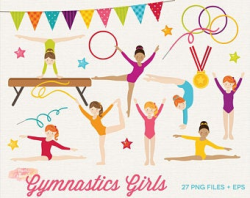 Gymnastics clipart | Etsy