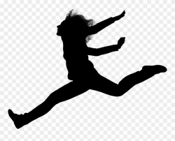 Clipart Woman Jumping Silhouette Little Gymnast Silhouette ...