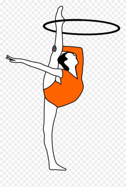 Gymnast Clipart Person Balance - Jimnastik Yapan Kiz Cizimi ...