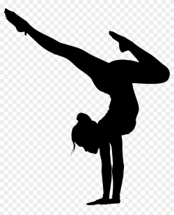 Gymnastics Clipart - Yoga Pose Silhouette, HD Png Download ...