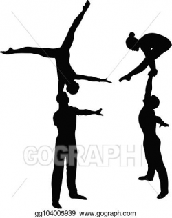 EPS Illustration - Gymnasts acrobats. Vector Clipart ...