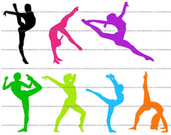 Gymnastics clipart silhouette colour - Clip Art Library