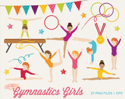 BUY 2 GET 1 FREE Gymnastics Girls Clipart - Gymnastics Clipart - Gymnastics  Clip Art - gymnast clipart - gymnast clip art gymnastic olympics