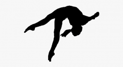 Gymnast Clipart Tumbling - Gymnastics Silhouette Transparent ...