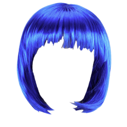 Wig Blue Curly transparent PNG - StickPNG
