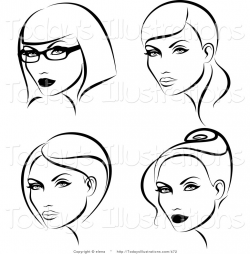 Clipart of a Digital Collage of Black and White Ladies with ...