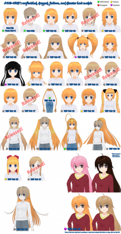 WIP Hair Models Preview and Giveaway by AKIO-NOIR on DeviantArt