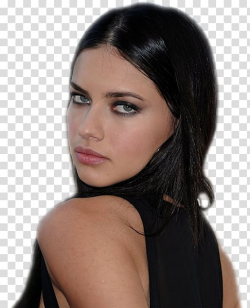 Adriana Lima Black hair Model Layered hair Hairstyle ...